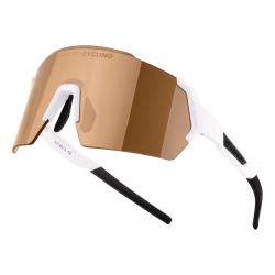 Force ELECTRA bílé cyklistické brýle - hnědé zrc. sklo Force ELECTRA bílé cyklistické brýle - hnědé zrc. sklo