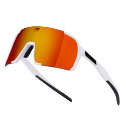 Force GLARE bílé, červené zrc. sklo cyklistické brýle Force GLARE bílé, červené zrc. sklo cyklistické brýle