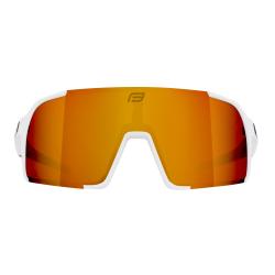 Force GLARE bílé, červené zrc. sklo cyklistické brýle