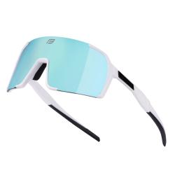 Force GLARE bílé, modré zrc. sklo cyklistické brýle Force GLARE bílé, modré zrc. sklo cyklistické brýle
