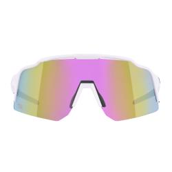 Force STRIVE bílé, fialovo-žluté zrc. sklo - cyklistické brýle