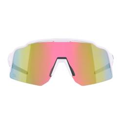 Force STRIVE bílé, růžové zrc. sklo - cyklistické brýle