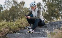 Force STRIVE bílé, růžové zrc. sklo - cyklistické brýle