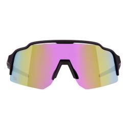 Force STRIVE čierne, fialovo-žlté zrkadlové sklo - cyklistické okuliare