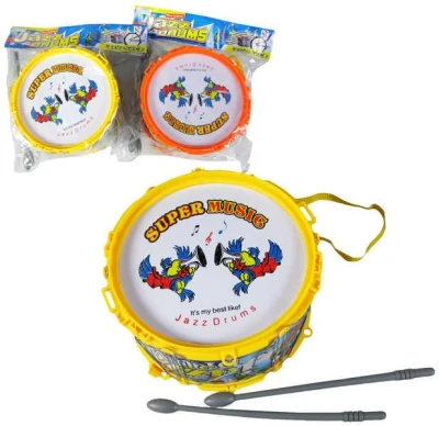 Bubínek hudební dětský set s paličkami 2 barvy(hudební nástroje) Bubínek hudební dětský set s paličkami 2 barvy(hudební nástroje)