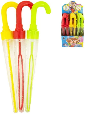 Bublifuk deštník 130ml dětský bublifukovač 37cm 3 barvy Bublifuk deštník 130ml dětský bublifukovač 37cm 3 barvy