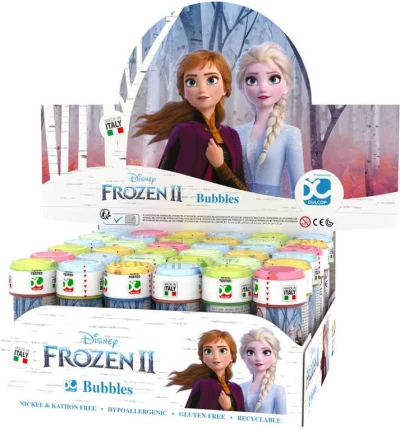 Bublifuk Frozen 2 (Ledové království) 60ml dětský bublifukovač s hrou ve víčku