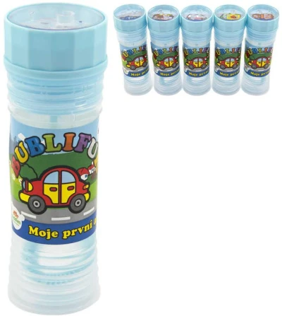 Bublifuk Moje první auta 50ml bublifukovač vonící ovocný s hrou ve víčku 5 druhů Bublifuk Moje první auta 50ml bublifukovač vonící ovocný s hrou ve víčku 5 druhů