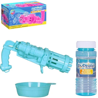 Bublifukovací pistole dětský bublifukovač s náplní 50ml na baterie 2 barvy Bublifukovací pistole dětský bublifukovač s náplní 50ml na baterie 2 barvy