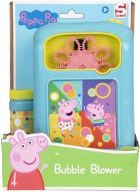 Bublinovač prasátko Peppa Pig elektronický bublifuk set s náplní plast Bublinovač prasátko Peppa Pig elektronický bublifuk set s náplní plast