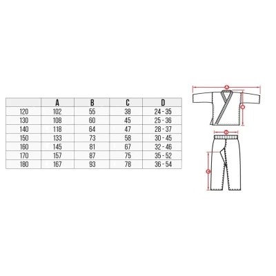 BUSHIDO Dětské kimono DBX ARK-3102, 170 cm (VÝPRODEJ)