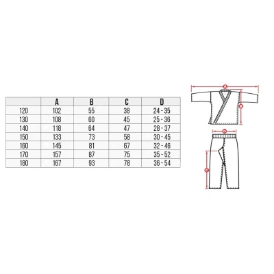 BUSHIDO Dětské kimono DBX ARK-3102, 170 cm