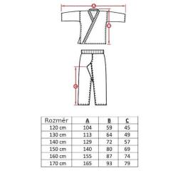 BUSHIDO Dětské kimono DBX ARK-3102 POUZE 120cm (VÝPRODEJ)