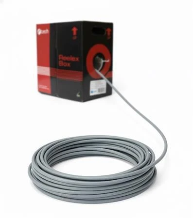 C-TECH Eth kabel UTP drát c5e 305m, čistá měď, šedá C-TECH Eth kabel UTP drát c5e 305m, čistá měď, šedá