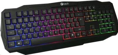 C-TECH herní klávesnice Arcus (GKB-15), casual gaming, CZ/SK, duhové podsvícení, USB C-TECH herní klávesnice Arcus (GKB-15), casual gaming, CZ/SK, duhové podsvícení, USB