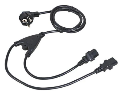 C-TECH Kabel síťový 1,8m 220/230V napájecí, rozdvojka Y, VDE C-TECH Kabel síťový 1,8m 220/230V napájecí, rozdvojka Y, VDE