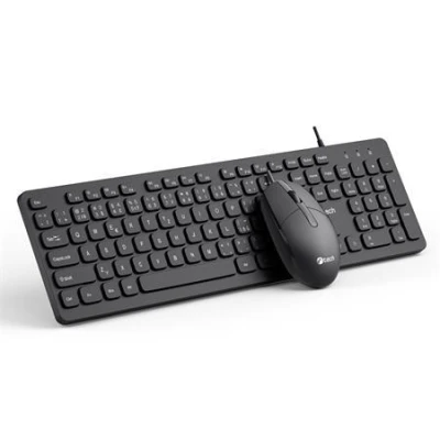 C-TECH KBM-105, drátový combo set klávesnice s myší, USB, CZ/SK C-TECH KBM-105, drátový combo set klávesnice s myší, USB, CZ/SK