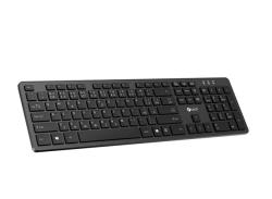 C-TECH klávesnice KB-115 bezdrátová 2.4Ghz USB, slim, CZ/SK, černá