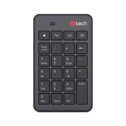 C-TECH klávesnice KBN-02W, bezdrátová, numerická, 23 kláves, USB slim black C-TECH klávesnice KBN-02W, bezdrátová, numerická, 23 kláves, USB slim black
