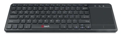 C-TECH klávesnice WLTK-01, bezdrátová klávesnice s touchpadem, černá, USB C-TECH klávesnice WLTK-01, bezdrátová klávesnice s touchpadem, černá, USB