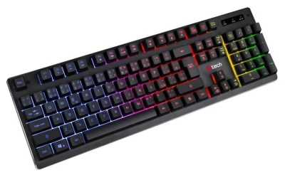 C-TECH Polomechanická herní klávesnice Iris (GKB-08), casual gaming, CZ/SK, duhové podsvícení, USB C-TECH Polomechanická herní klávesnice Iris (GKB-08), casual gaming, CZ/SK, duhové podsvícení, USB