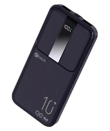 C-TECH Powerbanka 10000mAh, Li-Pol, 22,5W, USB-C/USB-A/micro USB/PD/Quick charge/display C-TECH Powerbanka 10000mAh, Li-Pol, 22,5W, USB-C/USB-A/micro USB/PD/Quick charge/display