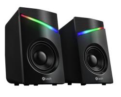 C-TECH reproduktory SPK-15, 2.0, 6W, RGB podsvícení, 3,5mm jack, USB napájení, černé C-TECH reproduktory SPK-15, 2.0, 6W, RGB podsvícení, 3,5mm jack, USB napájení, černé