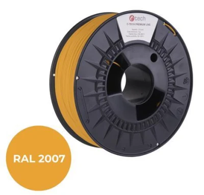 C-TECH tisková struna PREMIUM LINE ( filament ) , PLA, luminiscenční světlá oranžová, RAL2007, 1,75mm, 1kg C-TECH tisková struna PREMIUM LINE ( filament ) , PLA, luminiscenční světlá oranžová, RAL2007, 1,75mm, 1kg