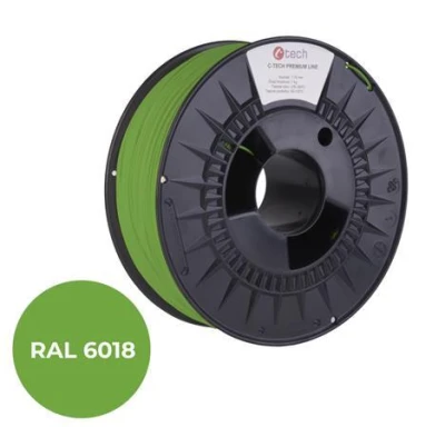 C-TECH tisková struna PREMIUM LINE ( filament ) , PLA, zelenožlutá, RAL6018, 1,75mm, 1kg C-TECH tisková struna PREMIUM LINE ( filament ) , PLA, zelenožlutá, RAL6018, 1,75mm, 1kg