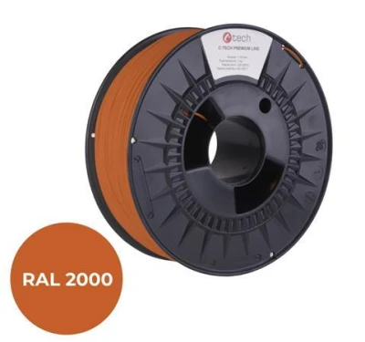 C-TECH tisková struna PREMIUM LINE ( filament ) , PLA, žlutooranžová, RAL2000, 1,75mm, 1kg C-TECH tisková struna PREMIUM LINE ( filament ) , PLA, žlutooranžová, RAL2000, 1,75mm, 1kg