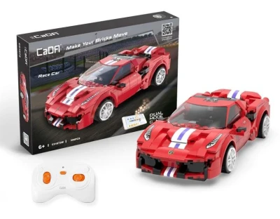 CaDA RC programovatelná stavebnice sportovní auto Red RAce Car 306 dílků