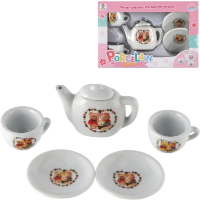 Čajový servis dětské porcelánové nádobíčko medvídci 6ks v krabici