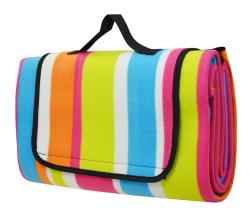 CALTER Pikniková deka Quod 150x130 cm alu fólia pruhy dúhové