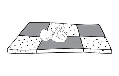 Candide Skládací dětská hrací matrace polstrovaná 5v1 Bunny