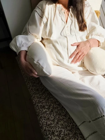 Candide Těhotenský a kojící polštář Multirelax 3v1 Ecru Cotton