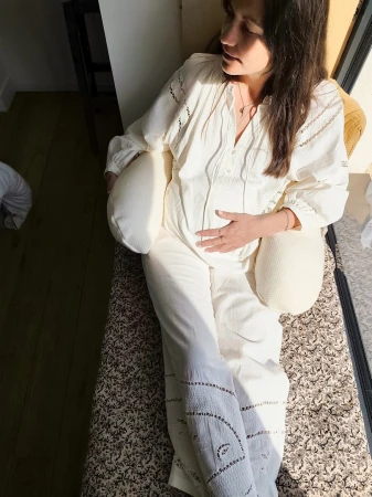 Candide Těhotenský a kojící polštář Multirelax 3v1 Ecru Cotton