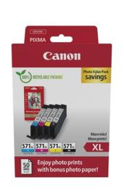 Canon cartridge CLI-571XL BK/C/M/Y PHOTO VALUE pack / 4x11ml Canon cartridge CLI-571XL BK/C/M/Y PHOTO VALUE pack / 4x11ml