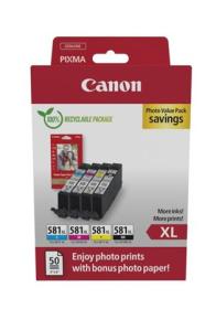 Canon cartridge INK CLI-581XL BK/C/M/Y PHOTO VALUE / 4x8,3ml Canon cartridge INK CLI-581XL BK/C/M/Y PHOTO VALUE / 4x8,3ml
