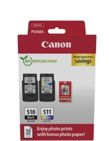 Canon cartridge PG-510 / CL-511 PVP / Black + Color / 2x9ml Canon cartridge PG-510 / CL-511 PVP / Black + Color / 2x9ml