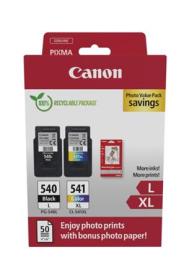 Canon cartridge PG-540L/CL-541XL PHOTO VALUE SEC / Black + Color / 11ml + 15ml Canon cartridge PG-540L/CL-541XL PHOTO VALUE SEC / Black + Color / 11ml + 15ml