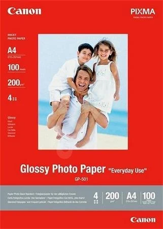 Canon fotopapír GP-501 - A4 -200g/m2 - 100 listů - lesklý Canon fotopapír GP-501 - A4 -200g/m2 - 100 listů - lesklý