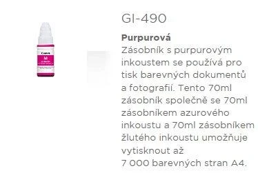 Canon Ink GI-490/Magenta/7000str.