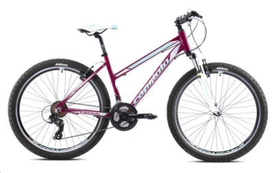 Capriolo Monitor Lady FSL bordo-bílo-tyrkysové 26"/17" horské jízdní kolo