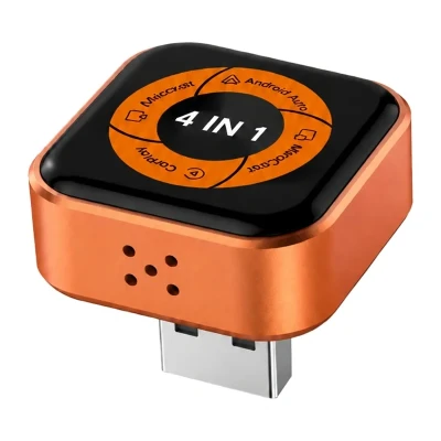 Carlinkit Mini Ultra 6 černo-oranžový bezdrátový adaptér pro CarPlay a Android Auto