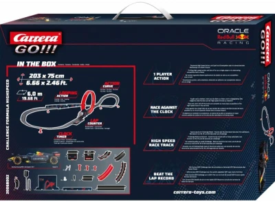 Carrera Autodráha GO!!! F1 Challenger 6m 203x75cm 1 dráha na trafo