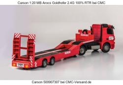 Carson RC podvalník Mercedes-Benz Arocs Goldhofer červená 100% RTR