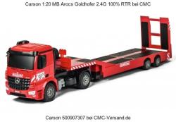 Carson RC podvalník Mercedes-Benz Arocs Goldhofer červená 100% RTR