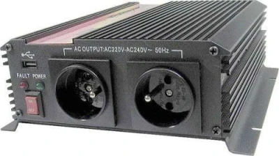 Carspa Napěťový měnič CAR1KU-24 24V/230V+USB 1000W, modifikovaná sinus