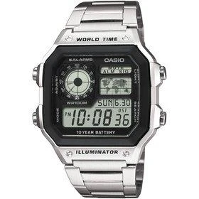 Casio AE-1200WHD-1A stříbrno-černé pánské digitální hodinky
