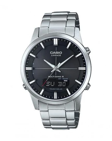 Casio LCW M170D 1A stříbrno-černé pánské analogově-digitální hodinky